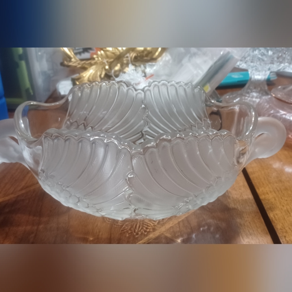 Mikasa Walther Crystal Swan Centerpiece Bowl